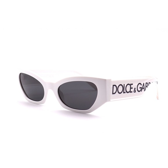 DOLCE&GABBANA DG6186 WHITE DARK GREY LENS AUTHENTIC SUNGLASSES - Picture 2 of 14